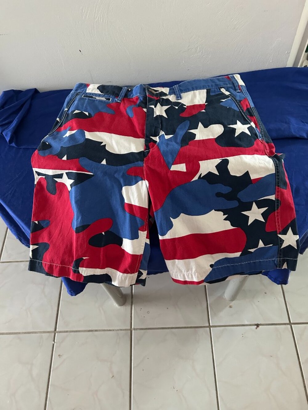 Polo Ralph Lauren Red White Blue Camouflage Classic Shorts Men's NWT